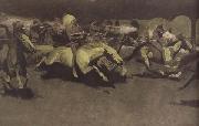Frederic Remington A Night Attack on a Government Wagon Train (mk43) oil painting picture wholesale